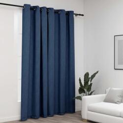 vidaXL Perdea opaca, aspect panza, cu ocheti, albastru, 290x245 cm GartenMobel Dekor (321179)