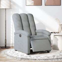 vidaXL Fotoliu rabatabil electric, gri deschis, textil GartenMobel Dekor (3204068)
