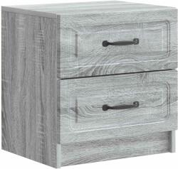 vidaXL Noptiera gri Sonoma cu 2 sertare, lemn prelucrat, 43 x 34, 5 x 44, 5 cm (895687)