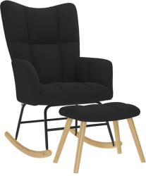 vidaXL Scaun balansoar cu taburet, Negru, material textil GartenMobel Dekor (4016802) Balansoar