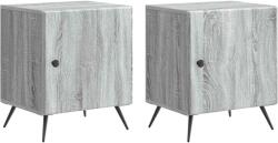 vidaXL Set 2 noptiere Sonoma gri din lemn prelucrat, 43x34, 5x50 cm (895498)