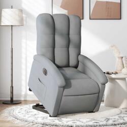 vidaXL Fotoliu electric rabatabil cu ridicare, gri deschis, textil GartenMobel Dekor (3204116)