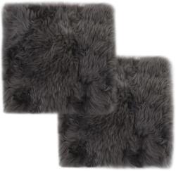 vidaXL Invelisuri scaun 2 buc. gri deschis 40x40cm piele oaie naturala GartenMobel Dekor (284716)