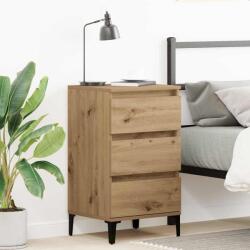 vidaXL Noptiera cu 3 sertare, stejar artizanal, 45x35x44 cm, lemn compozit (863438)