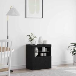 vidaXL Bufet LED Negru 60, 5 x 37 x 67 cm Lemn compozit GartenMobel Dekor (863014) Comoda
