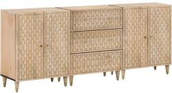 vidaXL Dulapuri laterale, 3 buc. , 60x33x75 cm, lemn masiv de mango GartenMobel Dekor (3206308) Comoda
