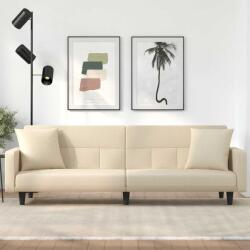 vidaXL Canapea extensibila, cu perne, crem, material textil GartenMobel Dekor (351878) Canapea