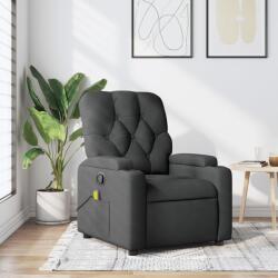 vidaXL Fotoliu de masaj rabatabil, gri închis, material textil GartenMobel Dekor (372492)