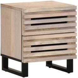 vidaXL Noptiera, 40x33x46 cm, lemn masiv mango albit GartenMobel Dekor (377432)