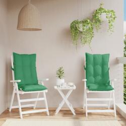 vidaXL Perne scaun cu spatar înalt, 2 buc, verde, tesatura Oxford GartenMobel Dekor (377617)