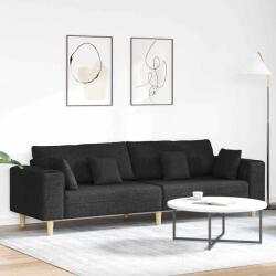 vidaXL Canapea cu perna Negru 250 x 77 x 76 cm tesatura GartenMobel Dekor (3335145) Canapea