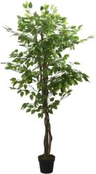 vidaXL Arbore ficus artificial 378 de frunze 80 cm verde GartenMobel Dekor (359015)