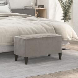 vidaXL Banca, gri deschis, 70x35x41 cm, catifea GartenMobel Dekor (349397)