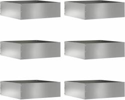 vidaXL Margine pentru gazon 6 pcs Argintiu 40 x 40 x 13 cm GartenMobel Dekor (874713)