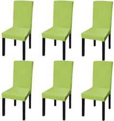 vidaXL Huse de scaun elastice drepte, 6 buc. , verde GartenMobel Dekor (131424)