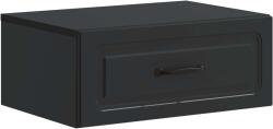 vidaXL Noptiera suspendata cu sertar, neagra, 49 x 34, 5 x 20 cm, vidaXL (899297)