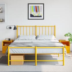 vidaXL Noptiere, 2 buc. , galben mustar, 34, 5x39x44 cm, otel GartenMobel Dekor (841758)