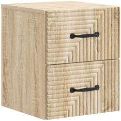 vidaXL Noptiera suspendata stejar Sonoma cu 2 sertare, 34, 5 x 33 x 40 cm (898639)