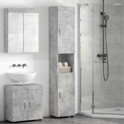 vidaXL Set dulap baie TULUM Gri din beton 37 x 31, 5 x 203 cm GartenMobel Dekor (880354)