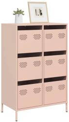 vidaXL Dulap înalt, roz, 68x39x101, 5 cm, otel GartenMobel Dekor (851221) Comoda