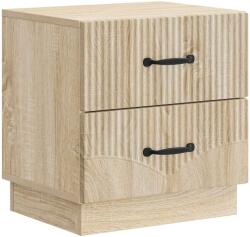 vidaXL Noptiera cu 2 sertare stejar sonoma, 43 x 34, 5 x 44, 5 cm, vidaXL (895219)