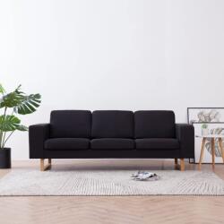 vidaXL Canapea cu 3 locuri, negru, material textil GartenMobel Dekor (281390) Canapea