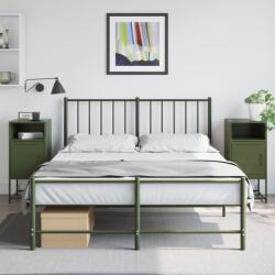 vidaXL Noptiere, 2 buc. , verde olive, 36x39x78 cm, otel GartenMobel Dekor (846575)