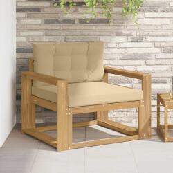 vidaXL Canapea Medie pentru Exterior Poliester Alb GartenMobel Dekor (3439017) Canapea