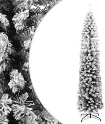 vidaXL Pom de Craciun artificial, subtire, cu zapada, verde 210 cm PVC GartenMobel Dekor (320955)