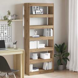 vidaXL Dulap pentru carti cu raft Stejar Artizanal 80 x 30 x 198 cm GartenMobel Dekor (3333922) Biblioteca