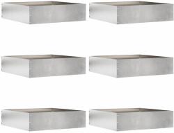 vidaXL Margine pentru gazon 6 pcs Argintiu 50 x 50 x 13 cm GartenMobel Dekor (874725)