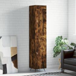 vidaXL Dulap înalt, stejar fumuriu, 34, 5x34x180 cm, lemn prelucrat GartenMobel Dekor (3200110) Comoda