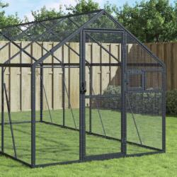 vidaXL Voliera de pasari, antracit, 1, 79x8x1, 85 m, aluminiu GartenMobel Dekor (3155805)