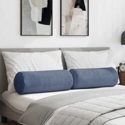 vidaXL Perne Bolster 2 pcs albastru Ø 25 x 70 cm Tesatura din corduroy GartenMobel Dekor (42014349)