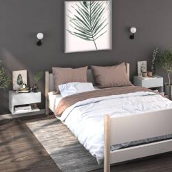 vidaXL Noptiere de perete, 2 buc. , alb GartenMobel Dekor (810954)