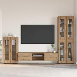 vidaXL Set comoda TV FLORIN 3 pcs Stejar Artizanal Lemn compozit GartenMobel Dekor (3397963)