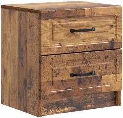 vidaXL Noptiera vintage cu 2 sertare, finisaj lemn vechi, 43x34, 5x44, 5 cm (895691)