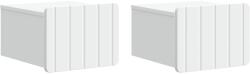 vidaXL Set 2 noptiere suspendate cu sertar, albe, 33 x 34, 5 x 24 cm (898256)
