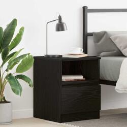 vidaXL Noptiera stejar negru 40x40x50 cm cu 1 sertar, lemn compozit (862609)