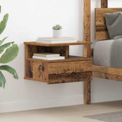 vidaXL Noptiera Suspendata Lemn vechi 40 x 31 x 27 cm Lemn compozit GartenMobel Dekor (871752)