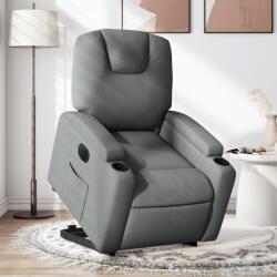 vidaXL Fotoliu electric rabatabil cu ridicare, gri închis, textil GartenMobel Dekor (3204393)