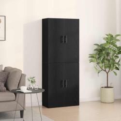 vidaXL Dulap montat pe perete 2 pcs Stejar Negru 69, 5 x 34 x 90 cm GartenMobel Dekor (3333102) Comoda