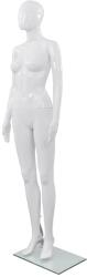vidaXL Corp manechin feminin, cu suport din sticla, alb lucios, 175 cm GartenMobel Dekor (142928)