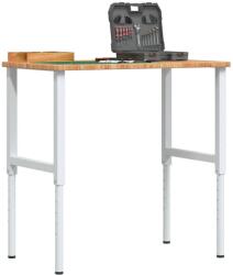 vidaXL Banc lucru maro 100x60x(71, 5-98)cm lemn masiv stejar dreptunghi GartenMobel Dekor (3309702)