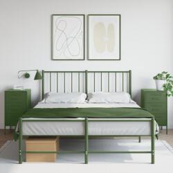 vidaXL Noptiere 2 buc. verde maslina 36x39x68cm otel laminat la rece GartenMobel Dekor (843087)