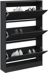 vidaXL Pantofar, negru, 80x21x125, 5 cm, lemn compozit GartenMobel Dekor (839925) Pantofar