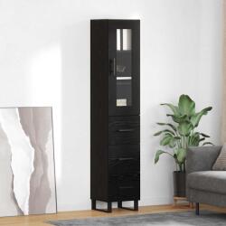 vidaXL Bufet cu sertar Stejar Negru 34, 5 x 34 x 180 cm Lemn compozit GartenMobel Dekor (3416225) Comoda