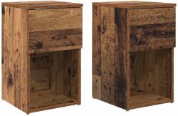 vidaXL Dulap de pat 2 pcs Lemn vechi 29 x 31, 5 x 49 cm Lemn prelucrat GartenMobel Dekor (8001110)