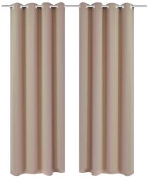 vidaXL Draperii opace cu inele metalice, 2 buc. , crem, 135 x 245 cm GartenMobel Dekor (130373)