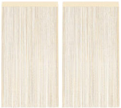 vidaXL Draperii cu franjuri, 2 buc. , 140 x 250 cm, crem GartenMobel Dekor (132403)